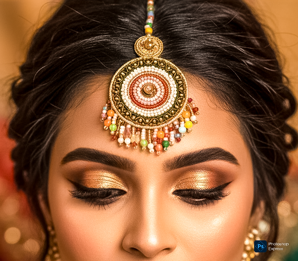 Bridal Multicolour Statement Maang Tika